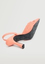 Zapato trenzado Mango, color salmón.