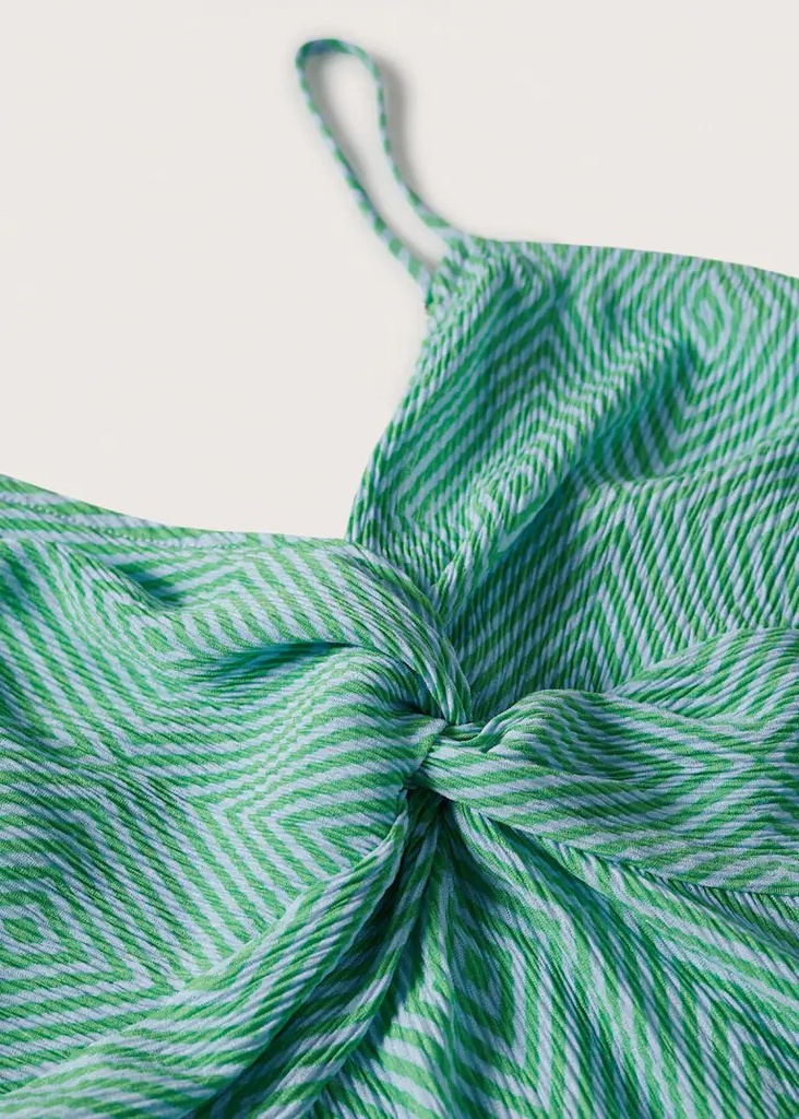 Top textura fruncido, marca Mango