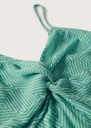 Top textura fruncido, marca Mango