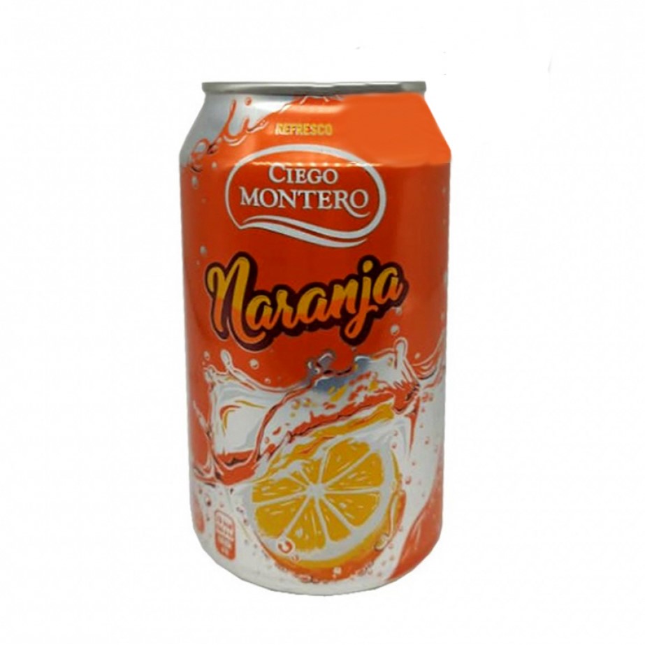 Lata de Refresco de Naranja Ciego Montero 355 ml