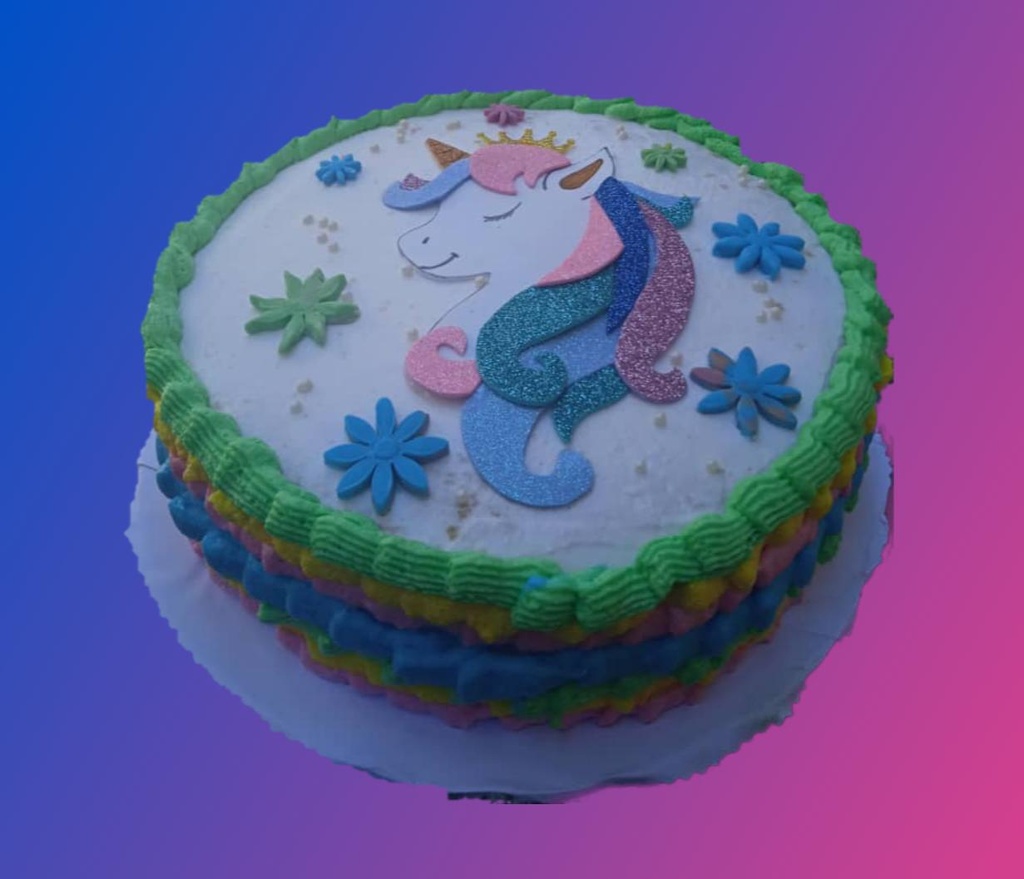 Cake temática unicornio