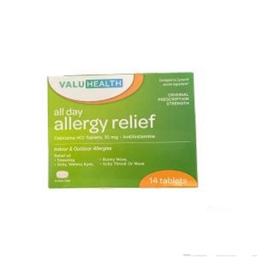 Alivio de alergias (diphenhydramine antistaminico) 14 tabletas