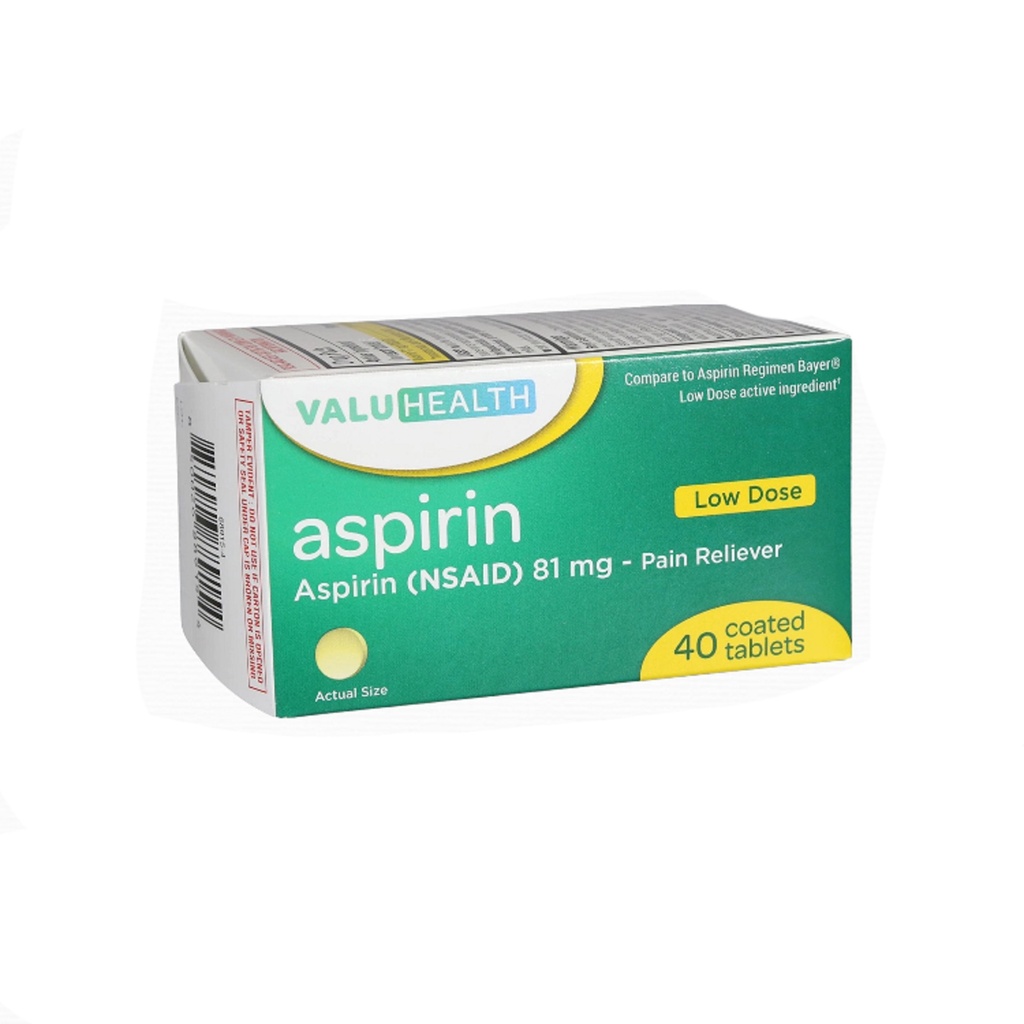 Aspirina 81mg (40 tabletas)