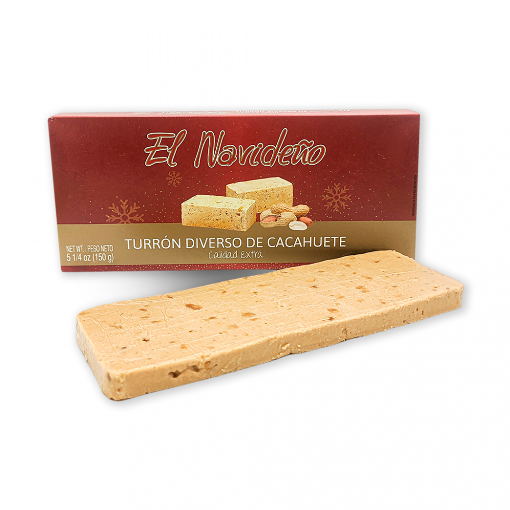 Turrón diverso de cacahuete Blando El Navideño (150 g)
