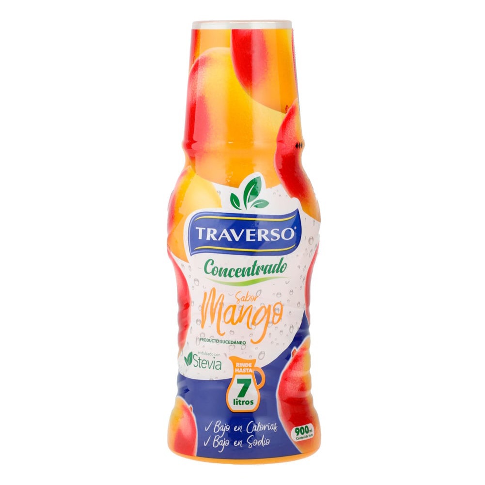 Jugo Concentrado Mango 900ml (Rinde 7 litros) TRAVERSO