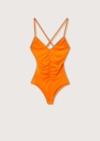 Body tirantes finos color naranja Mango