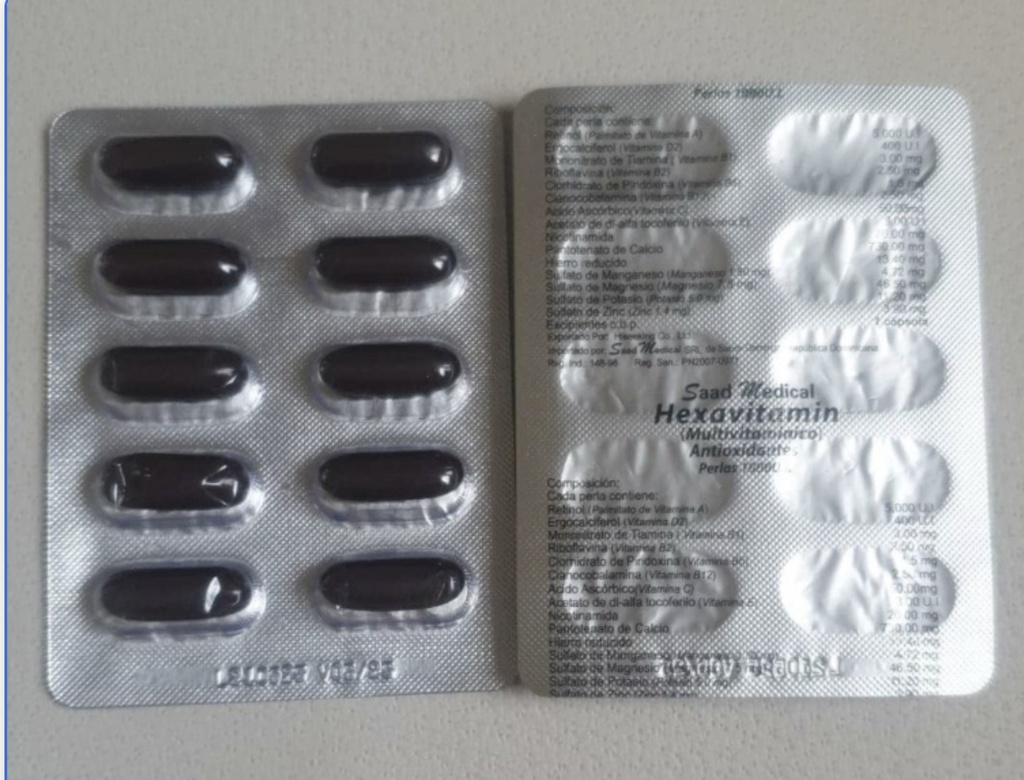 Truabin o Hexavitamin (1 blíster de 10 tabletas)