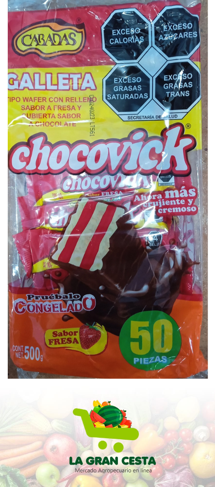 Galletas tipo wafer Chocovick (50 piezas)