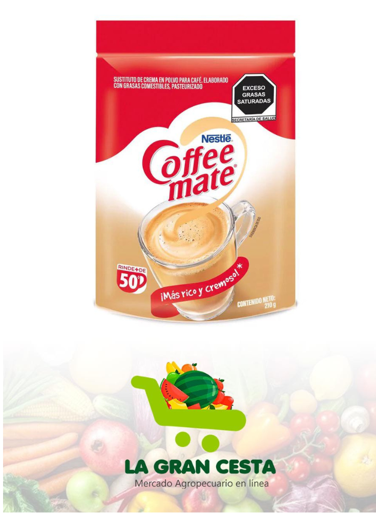 Sustituto De Crema Para Café Coffe Mate Sin Lactosa 210 gr