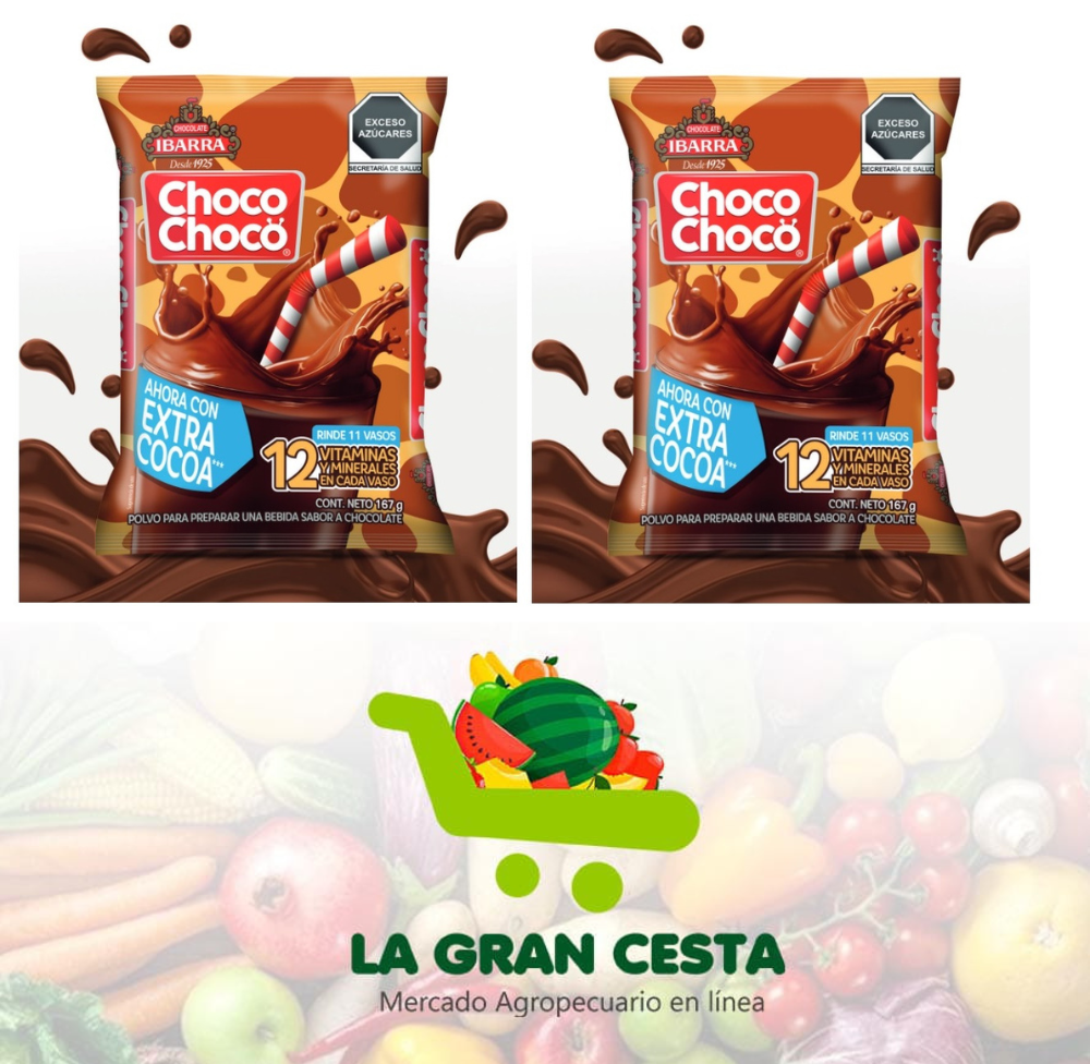 Choco Choco Extra Cocoa Ibarra 167gr (2 bolsas)