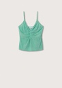 Top textura fruncido, marca Mango