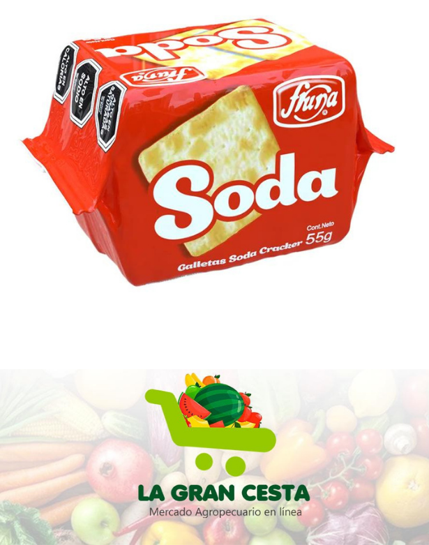 Galleta de soda cubo Fruna 55g