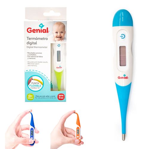 Termómetro digital de punta flexible y sistema de alarma