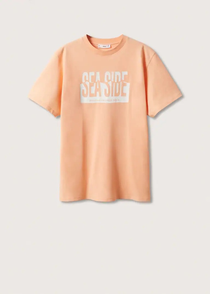 Camiseta algodón estampado SEASIDE Mango