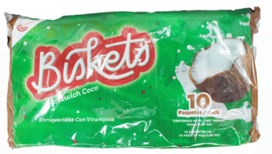 Galletas rellenas de crema de Coco