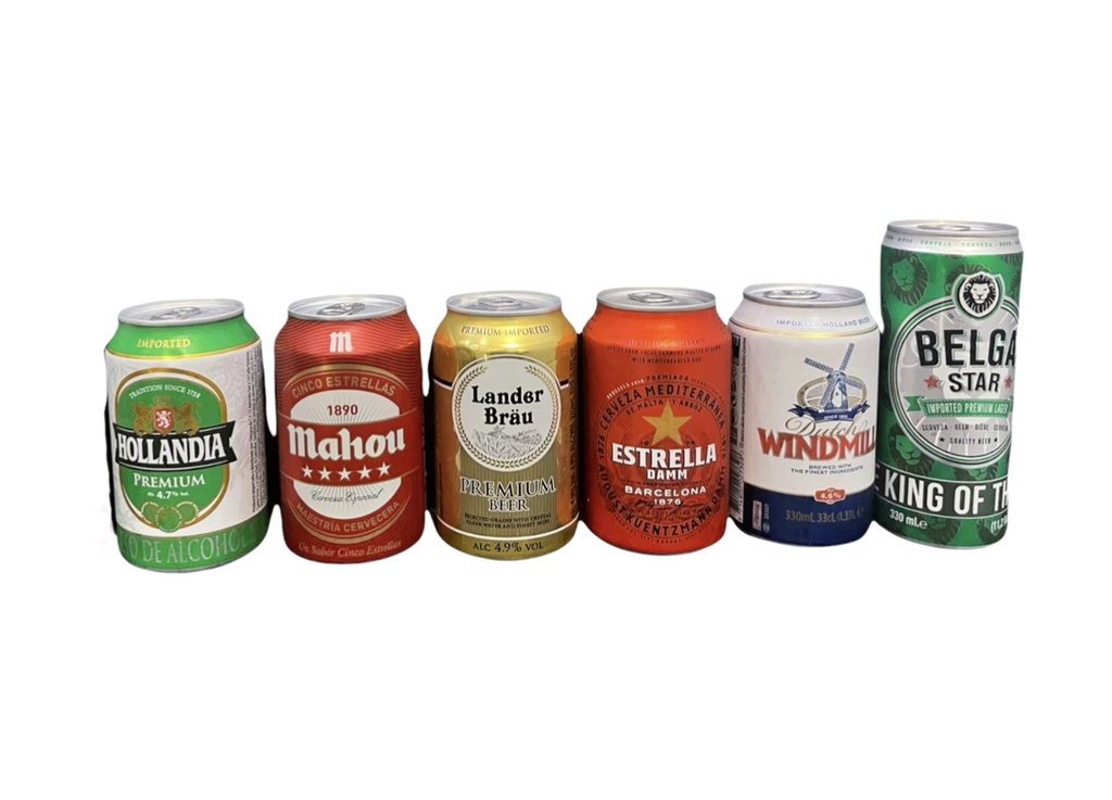 12 cervezas importadas Lata (12u x 330 ml)