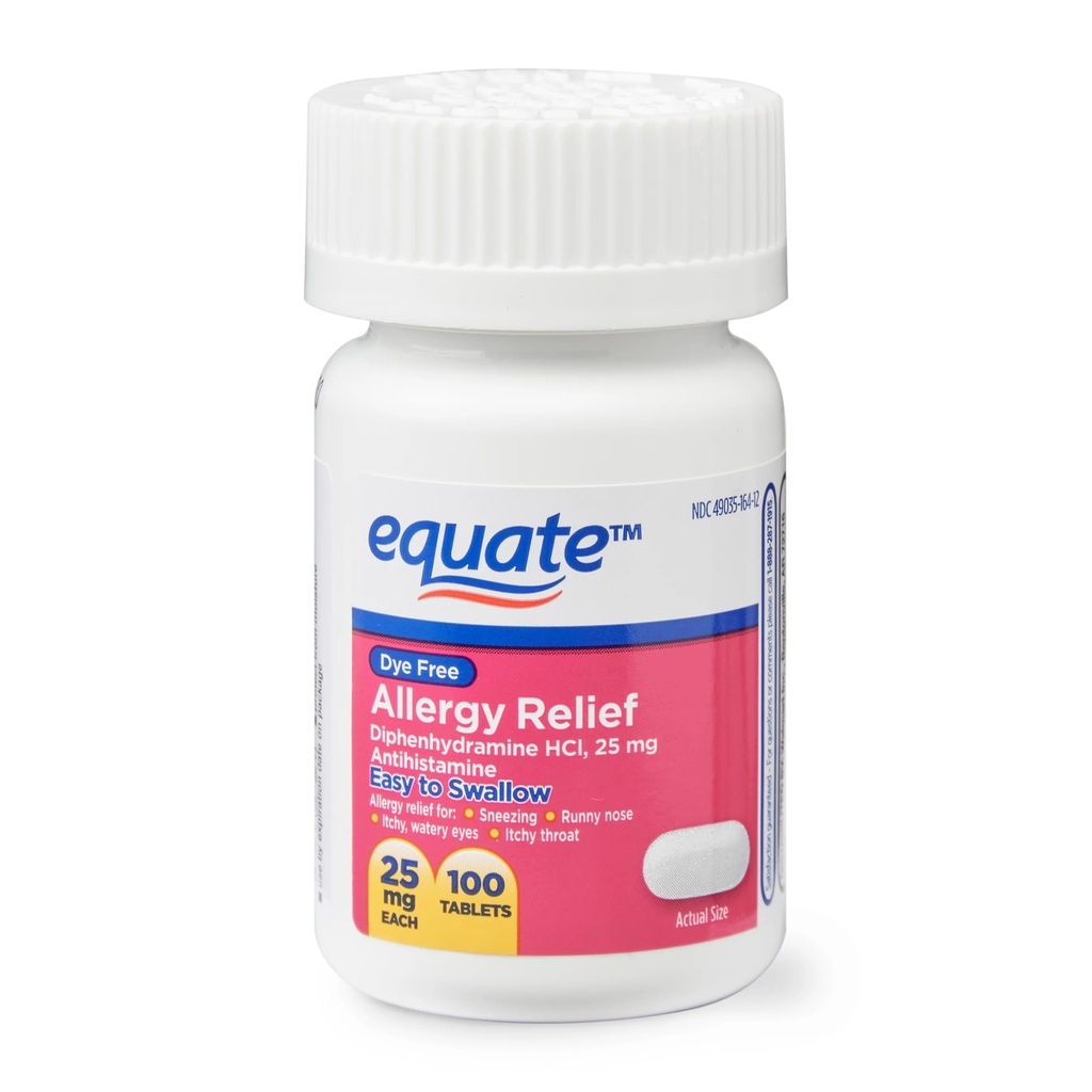 Allergy Relief (Difenhidramina) 25mg (100 tab)