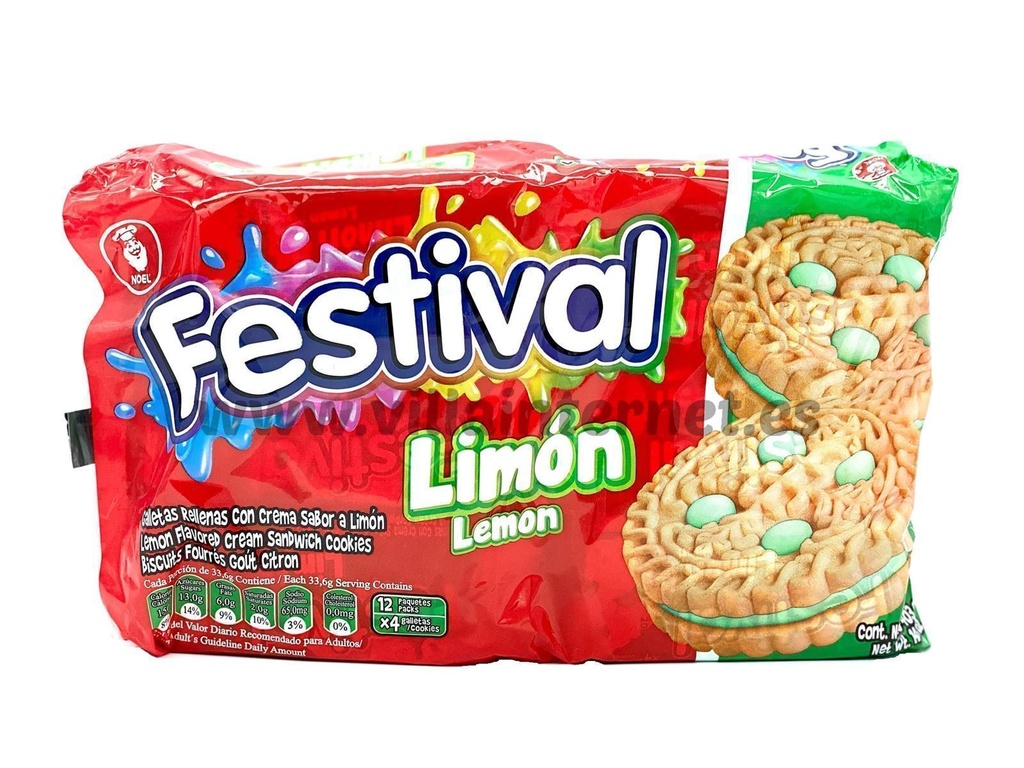 Galletas Dulce Festival Limón (12paq)