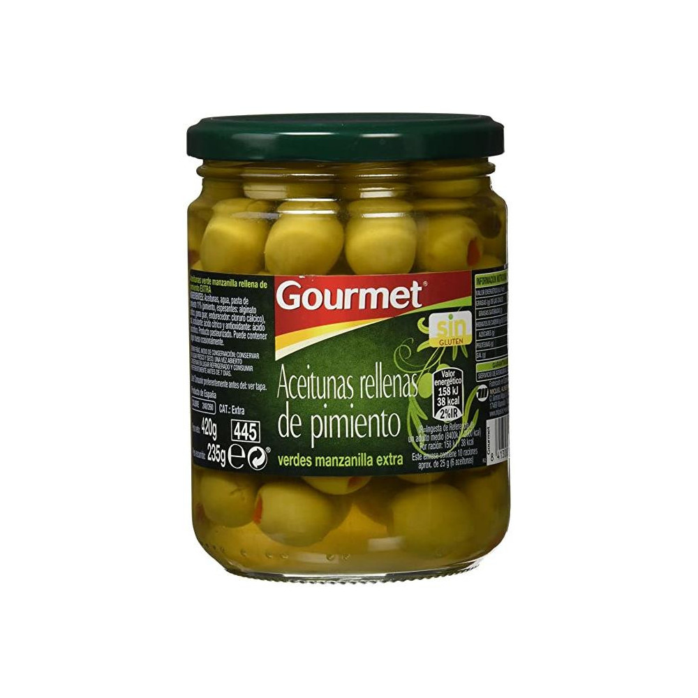 Aceitunas Rellenas de Pimiento Gourmet 235g