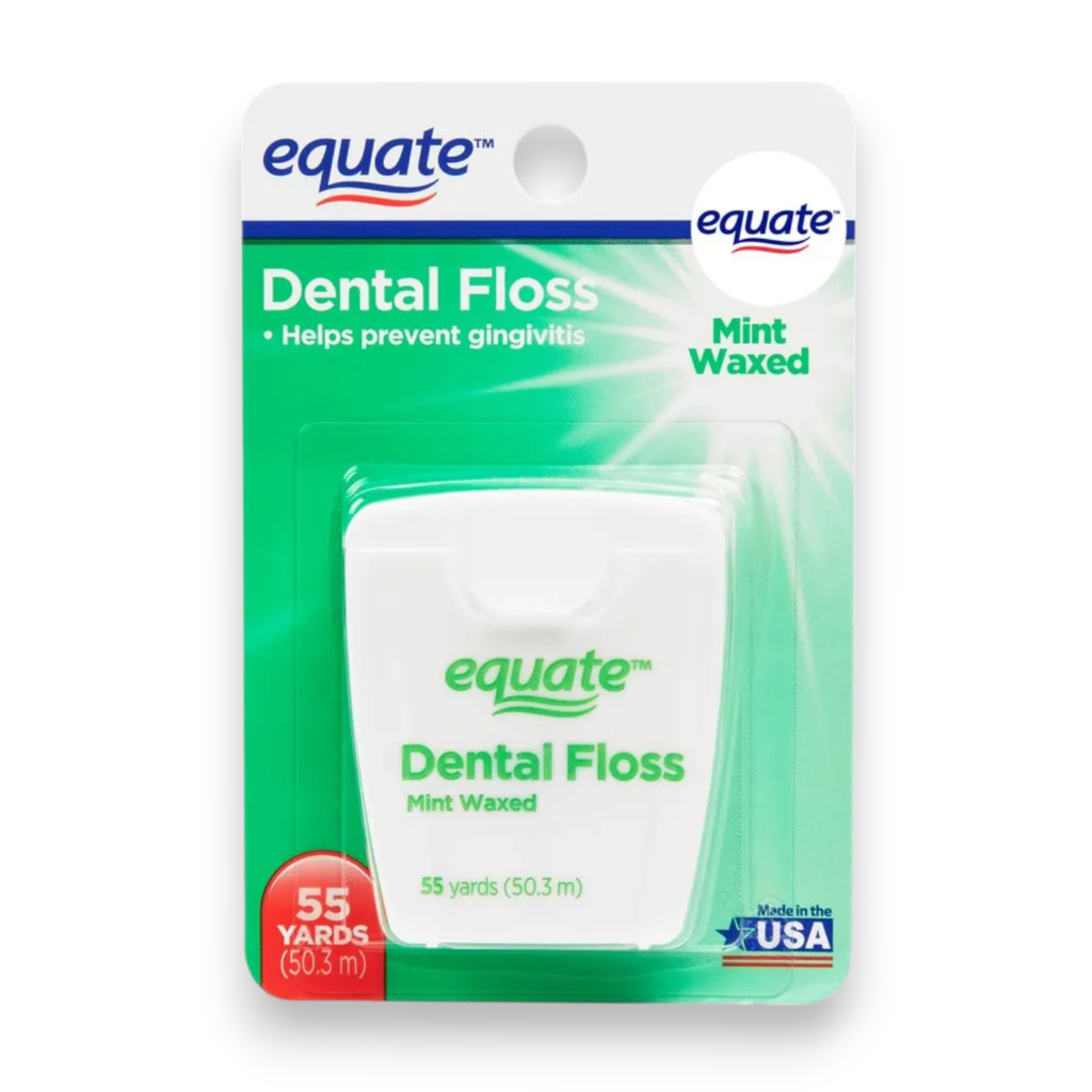 Hilos para dientes sabor menta Equate