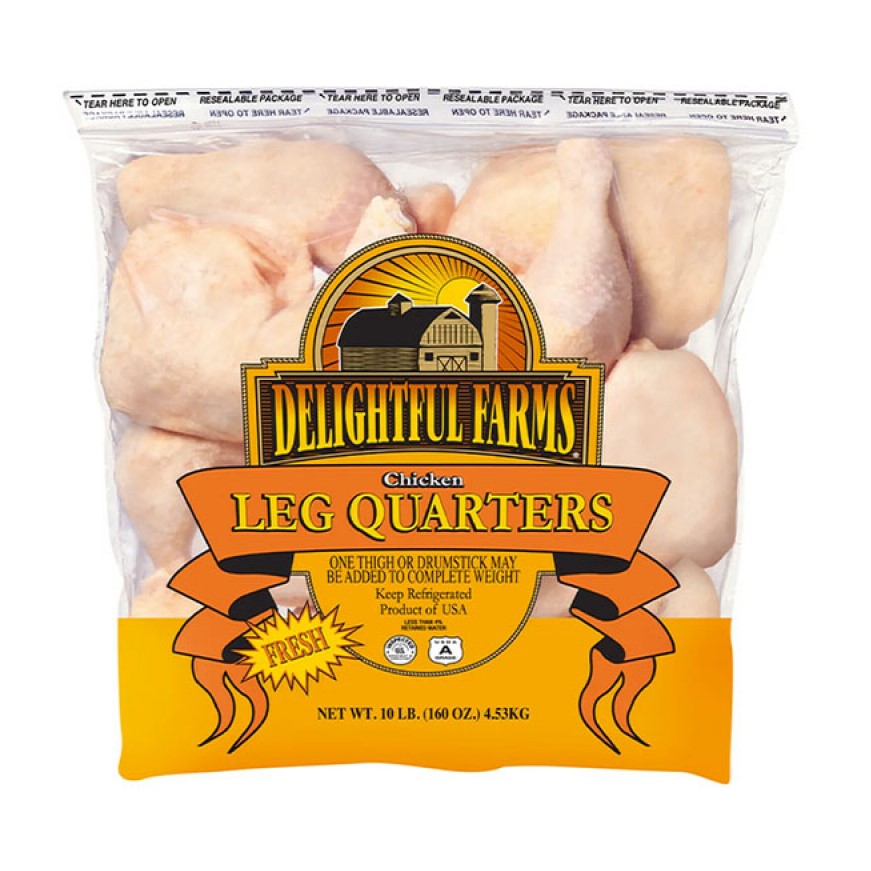 Cuartos de Pollo (10 Lb/ 4.53 kg) Delightfull Farms