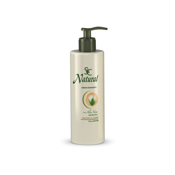 Crema Hidratante Con Aloe Vera 400 ML S&amp;C Natural