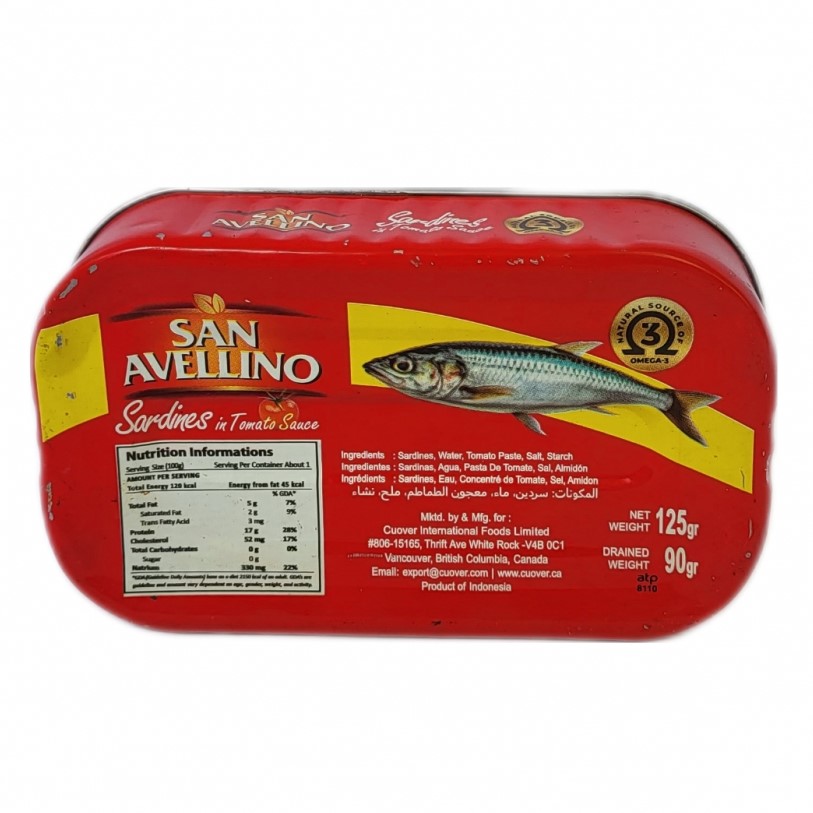 Sardinas en salsa de tomate 125g San Avellino