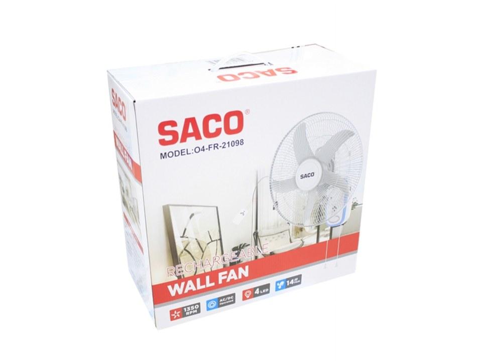 Ventilador de Pared Recargable (14&quot;)