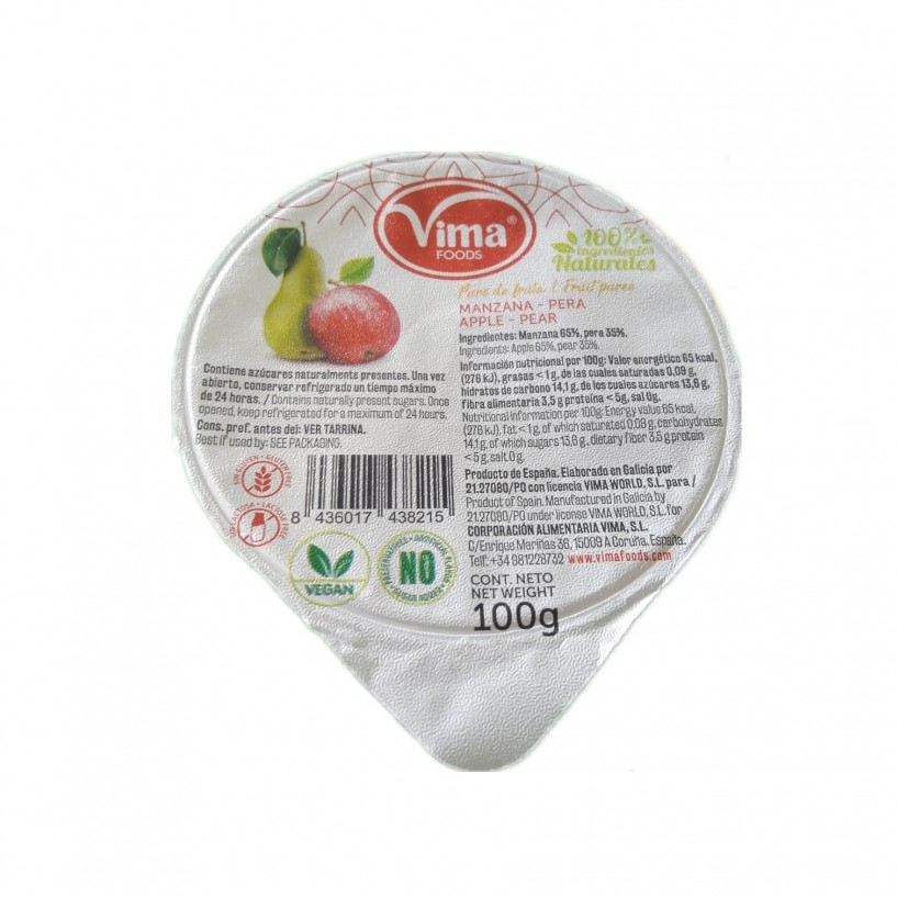 Compota de manzana y pera Vima (100 g)