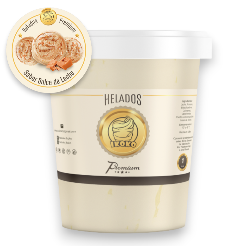 Helado Premium de Dulce de Leche (1 Lt) IKOKO