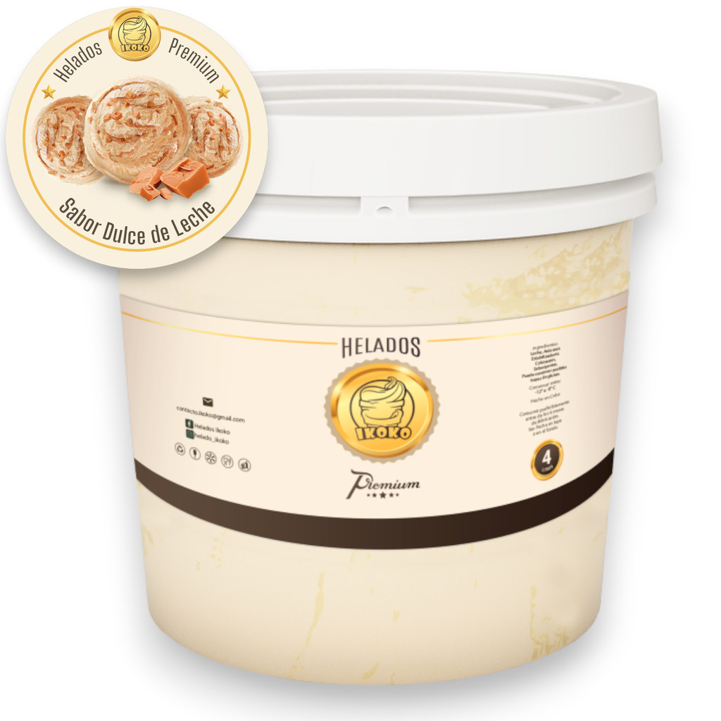 Helado Premium de Dulce de Leche (4 Lt) IKOKO