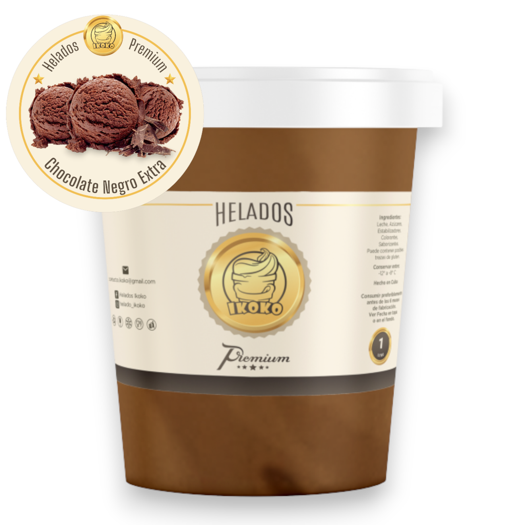 Helado Premium de Chocolate Extra (1 Lt) IKOKO