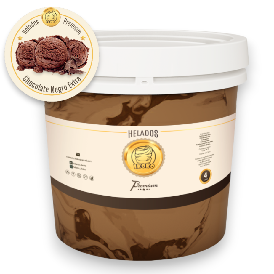 Helado Premium de Chocolate Extra (4 Lt) IKOKO