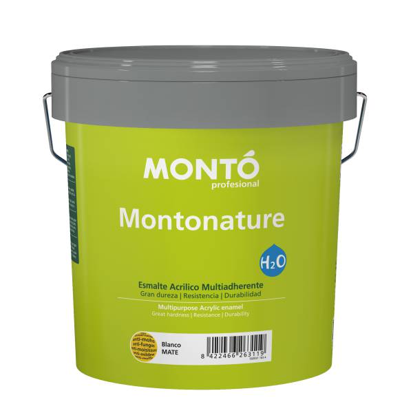 PINTURA MONTONATURE ESMALTE AL AGUA SATINADO BLANCO 4L