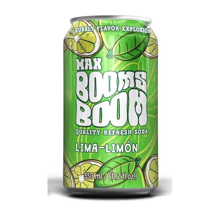 Refresco Limon Max Booms Boom lata 33 cl (caja 24ud)