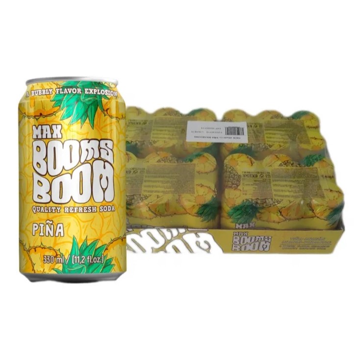 Caja de Refresco Piña (24ud*330ml) Max Booms Boom