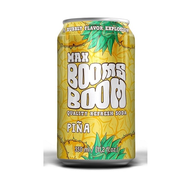 Refresco Piña Max Booms Boom lata 33 cl (caja 24ud)