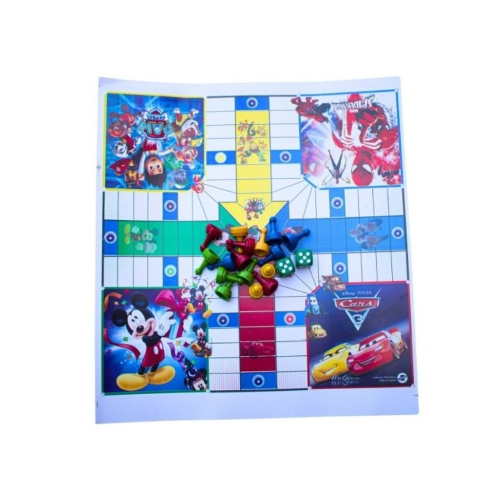 Juego de Parchís de Dibujos Animados Variados