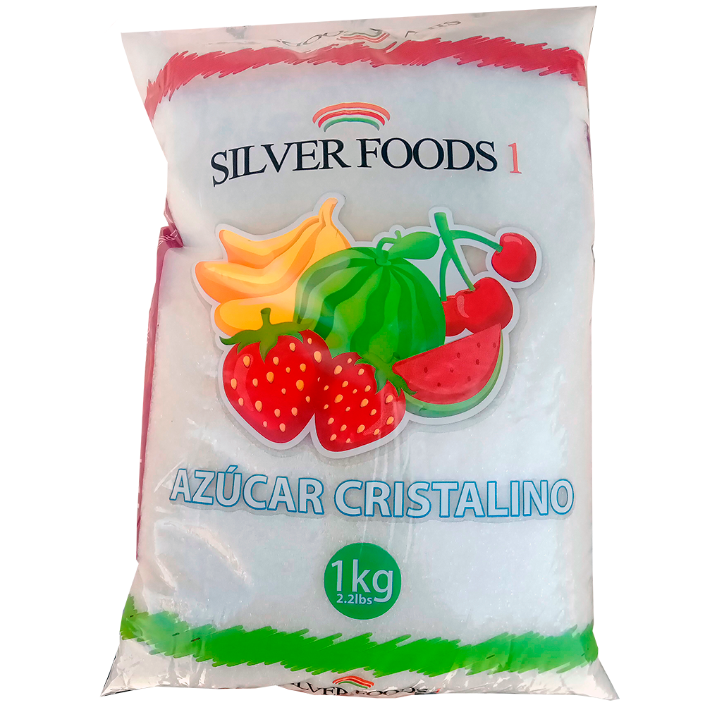 Azúcar Blanca Cristalino Silver Foods 1 Kg