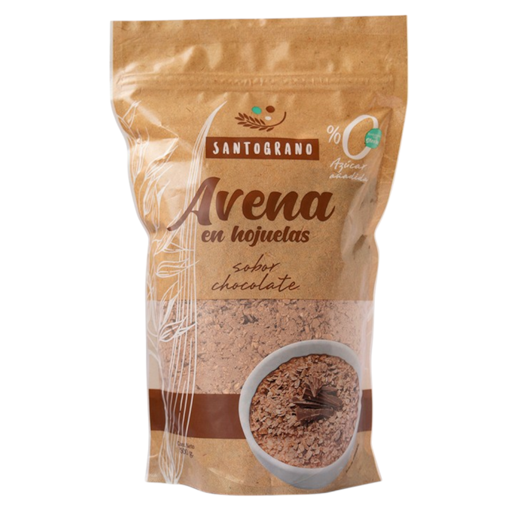 Avena en Hojuelas sabor Chocolate 500gr Santograno