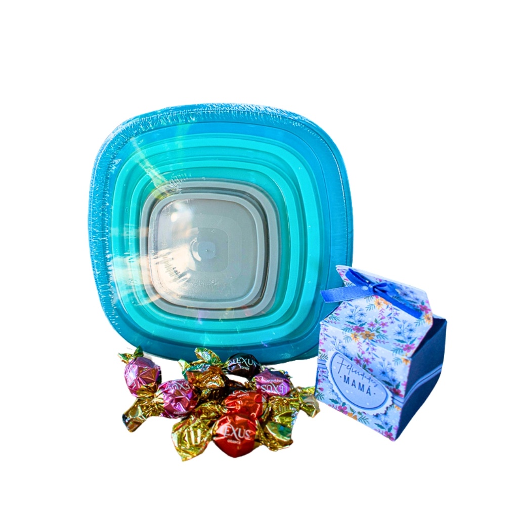 Combo Dulce y Práctico: Juego de Pozuelos con Bombones en Caja