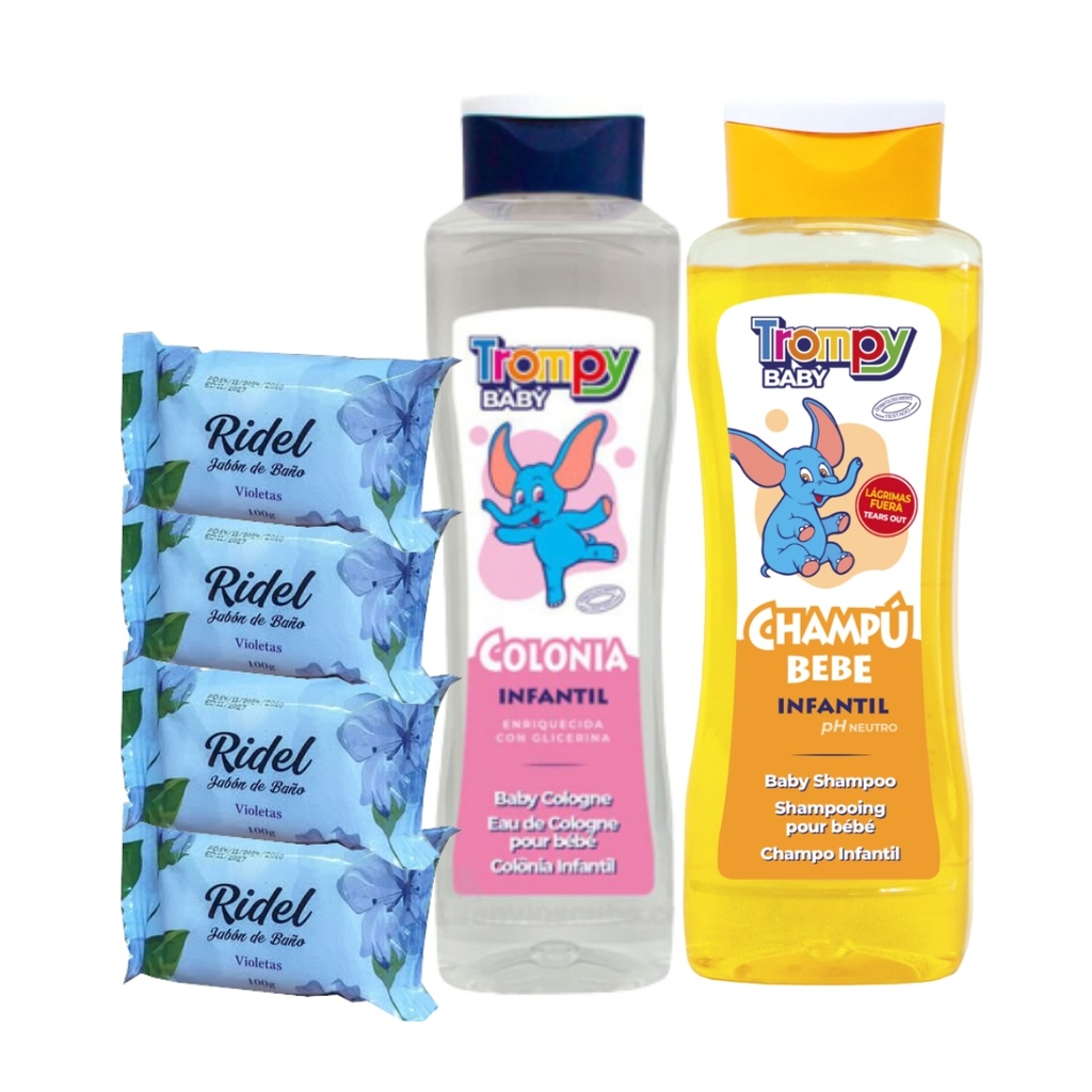Combo de Cuidado Infantil: Shampoo, Colonia y Jabones de Olor