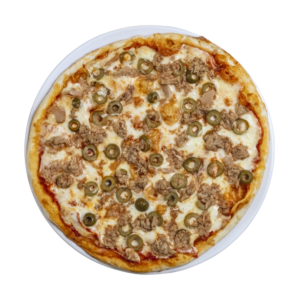 Pizza Napolitana con Atún, Aceitunas y Doble Queso 30 cm