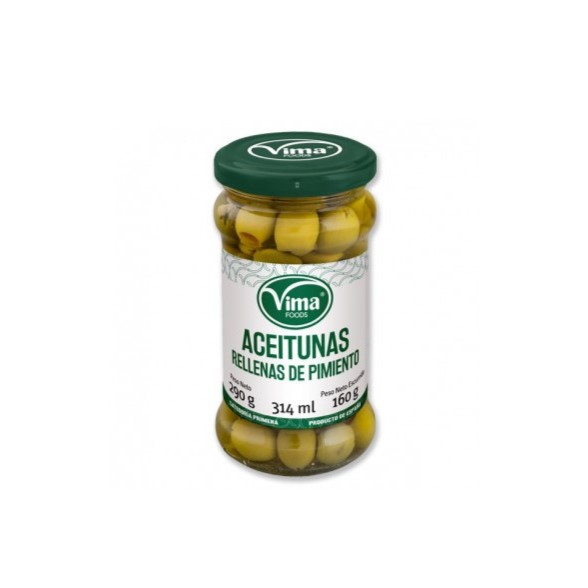 Aceitunas rellenas de pimiento 314ml VIMA