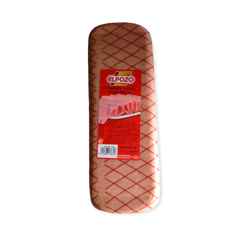 Jamón Fiambre York 4 kg EL POZO (8.8 Lb)