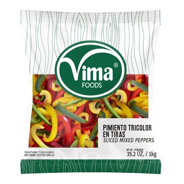 Pimiento Tricolor en tiras 1 kg VIMA