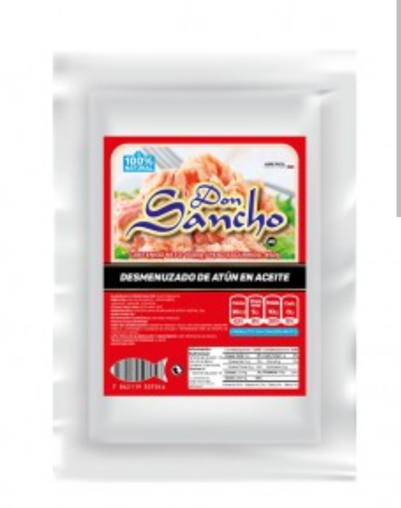 Atún DON SANCHO desmenusado en aceite POUCH (1 Kg)