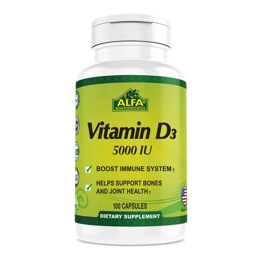 Vitamina D3 5000 IU (100 tabletas)