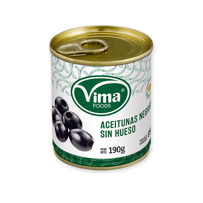 Aceitunas negras sin hueso 190gr VIMA