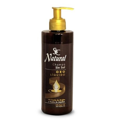 Champú sin Sal con Aceite de Argan y Jojoba (400ml) Oro Líquido S&amp;C Natural